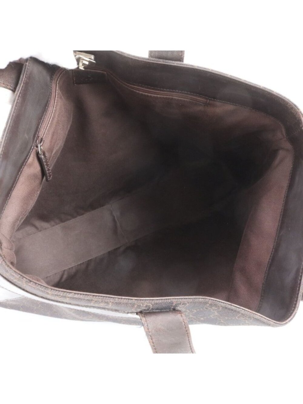 Gucci GG Canvas Leather Tote Shoulder Hand Brown Ree - Picture 7 of 10